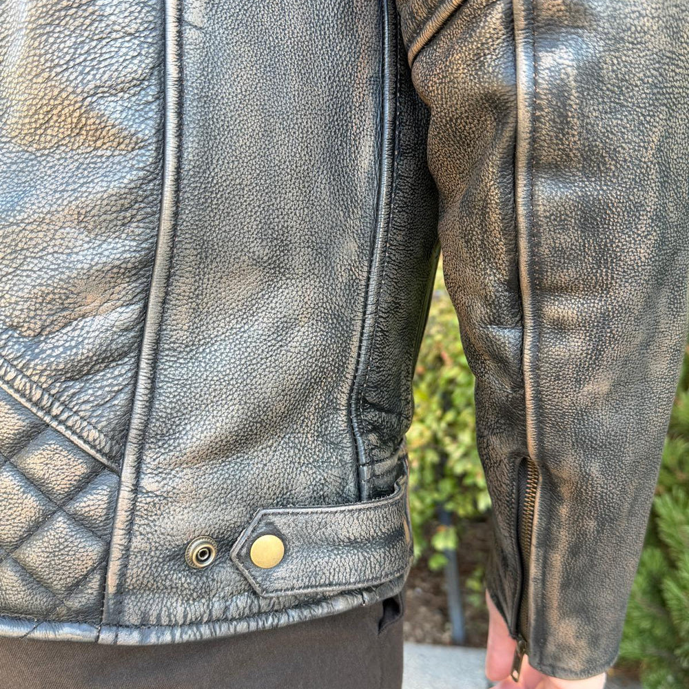 Unik International Men's Reflective Stripe Motorcycle Jacket 