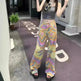 Real Shot American Retro High Street Graffiti XINGX Rendering Baggy Jeans Pant For Women - EX-STOCK CANADA