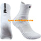 White socks with a brand logo on a white background