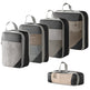 Black travel mesh storage bag set – suitcase organizer bags
