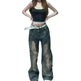 Retro Washed Ripped Baggy Jeans Pant For Women Summer Hollow Out - EX-STOCK CANADA
