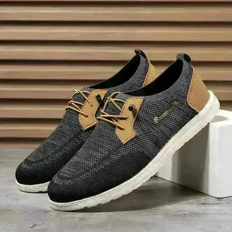 Casual Flat  Slip-on Mesh Shoes Lightweight Breathable Loafers Men Walking Running Sports Shoes Sneakers for Men - EX-STOCK CANADA