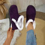 Insulated Cotton-padded Boot Shoes  Flat Bottom Solid Color Fleece Lined perfect for winter - EX-STOCK CANADA