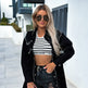Retro Street Style Rivet Loose Denim Jacket Women EX-STOCK Canada 