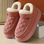 Winter Plush Cotton platform Shoes Warm Thick-bottom Waterproof Home Slippers All-match Indoor Outdoor Garden Shoes For Women