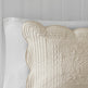 3 Piece Reversible Scalloped Edge Quilt Set Cream King Cal King EX-STOCK