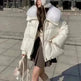 Women Cotton-padded Down Jacket Fur Collar Thick Puffer Winter Coat - EX-STOCK CANADA