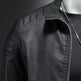 Men's Slim-Fit Faux Leather Motorcycle Jacket – Black & Blue | XS–5XL 2
