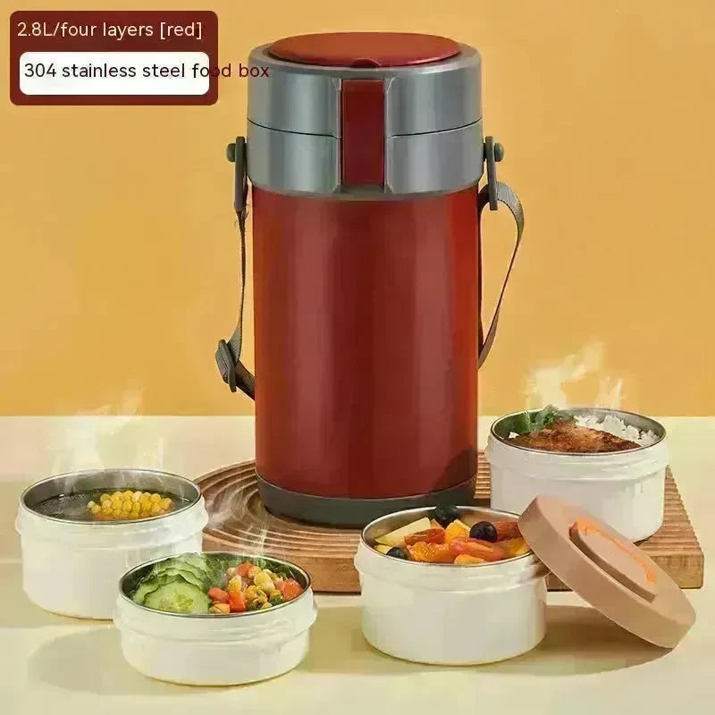 304 Stainless Steel Large Capacity Vacuum Thermal Insulated Lunch Box - EX-STOCK CANADA