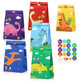 12Packs Christmas Dinosaur Candy Bags With 24Pcs Stickers Party Favor Bags Paper Gift Bags Treat Goody Gift Wrapping Bags For Christmas Halloween Dinosaur Themed Birthday Party Supplies EX-STOCK