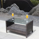 Outdoor-Patio-Möbel-Couchtisch mit klargespannter SicherheitsglasplatteEX-STOCK Canada 