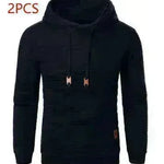 Men's Jacquard Sweatshirt Long-sleeved Hoodie Warm Color  Sports Pullover Top