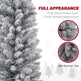 5ft Artificial Prelit Christmas Tree With Warm White LED Light, Snow Flocked Branches, Metal Base, Pencil Xmas Tree EX-STOCK Canada 