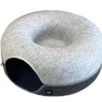 Four Seasons Available Cat Nest Round Woolen Felt Pet Dual-use Cat Nest Tunnel Interactive Training Toy Grey Felt Cat Nest EX-STOCK Canada 