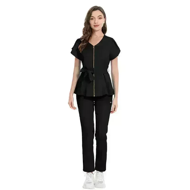 Nurse Lace-up Waist Retraction Surgical Gowns Female Separate Suit Hospital Short Sleeve Brush Hand Clothes Hand Washing Clothes - EX-STOCK CANADA
