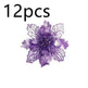 Glitter Artifical Christmas Flowers Christmas Tree Decorations For Home Fake Flowers Xmas Ornaments New Year Decor - EX-STOCK CANADA