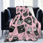 Halloween Witch Blanket Flannel Blanket EX-STOCK Canada 