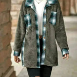 Plaid Woolen Coat Fashion Lapel Single-breasted Mid-length Coat Women's Clothing - EX-STOCK CANADA