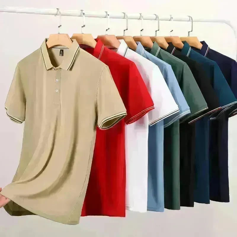 Summer Men's Polo Shirt Lapel T-shirt Collar T-shirt for Men - EX-STOCK CANADA
