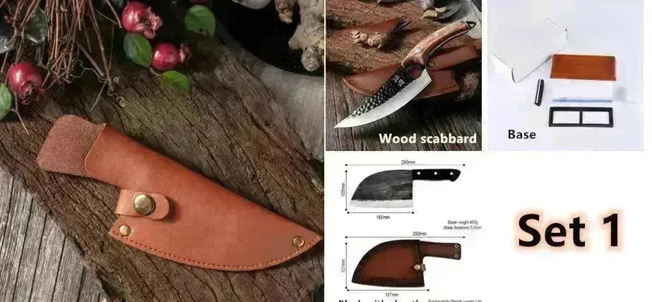 Kitchen Butcher Chef's Knife Kitchen Chopping Knife and Scabbard - EX-STOCK CANADA