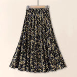 Floral patterned skirt on a beige background