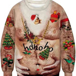 Men's Fashion 3D Digital Printed Round Neck Christmas  Sweatshirt