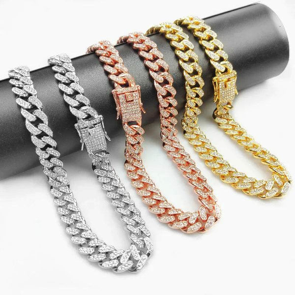 Zinc Alloy Wide Hip Hop Cuban Link Chain Necklace