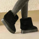 Thick-soled Plush Snow Boots Winter Warm Mid-tube Furry Cotton Shoes For Women Short Boot - EX-STOCK CANADA