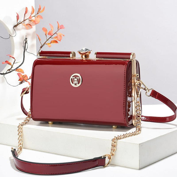 Borsa a Spalla Trapuntata a Diamante per Donne, Forma Cuscino in PU Leather da Tracolla