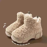 Botas de snelling de cachemir de invierno con plataforma de 6 cm cálida más aterciopel