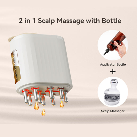 2 In 1 Electric Scalp Massager And Hair Oil Applicator Hair Massager Scalp Applicator Brush For Hair Treatment Growth 