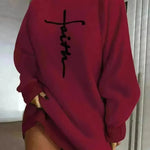 Autumn Winter Oversized Mini Sweatshirt Dress - EX-STOCK CANADA