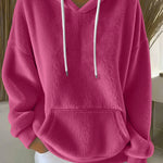 Women's Solid Color Lamb Fleece Lined Versatile Sweatshirt For Autumn And Winter EX-STOCK Canada 