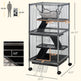Large Metal 4 Tiers Small Animal Cage With Hammock, Removable Tray, Extra Space For Ferrets Chinchillas, Gray EX-STOCK