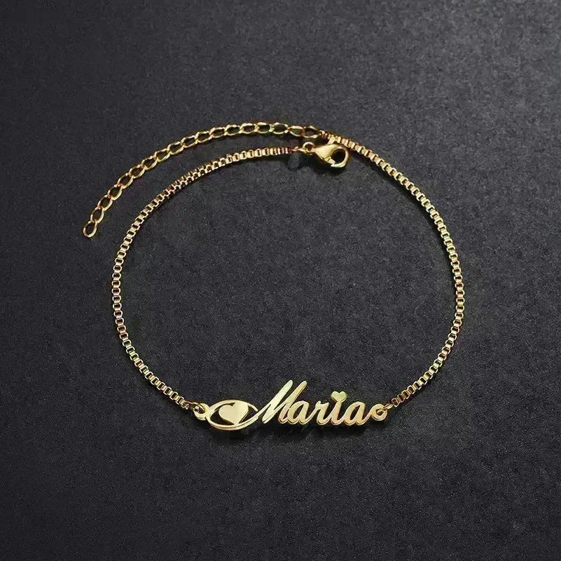 Women Custom and Personalized  Stainless Steel English Letter Bracelet From Europe And America - EX-STOCK CANADA