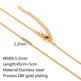 Stainless Steel Vacuum Vapor Plating 18K Gold Color Protection Lip Chain Necklace - EX-STOCK CANADA