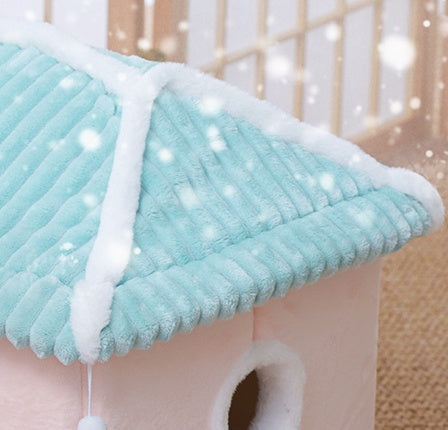 Cat House Removable And Washable Cat Bed Pet Supplies Enclosed Cat House Villa EX-STOCK Canada 
