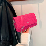 Luxury Women's Chain Embossed Square flap Shoulder Bag for women - EX-STOCK CANADA
