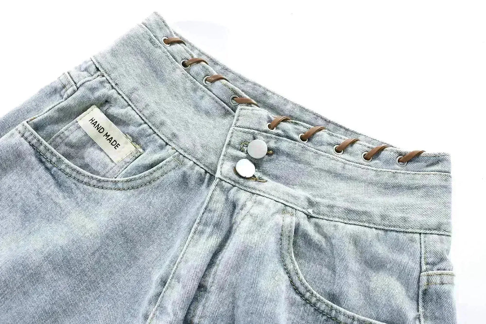 High Waisted Wide Leg Denim Shorts For Women - EX-STOCK CANADA