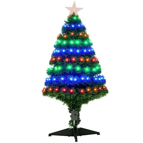 3FT Pre-lit LED Optical Fiber Christmas Tree Artificial Holiday Decor With Stand EX-STOCK Canada 