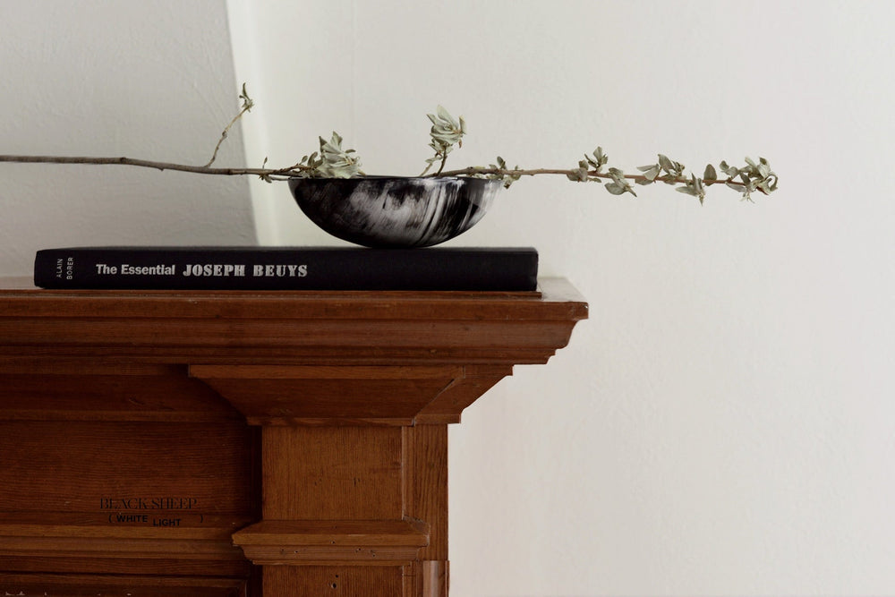 Ankole & Gyr Horn Dark Round Bowl EX-STOCK Canada 