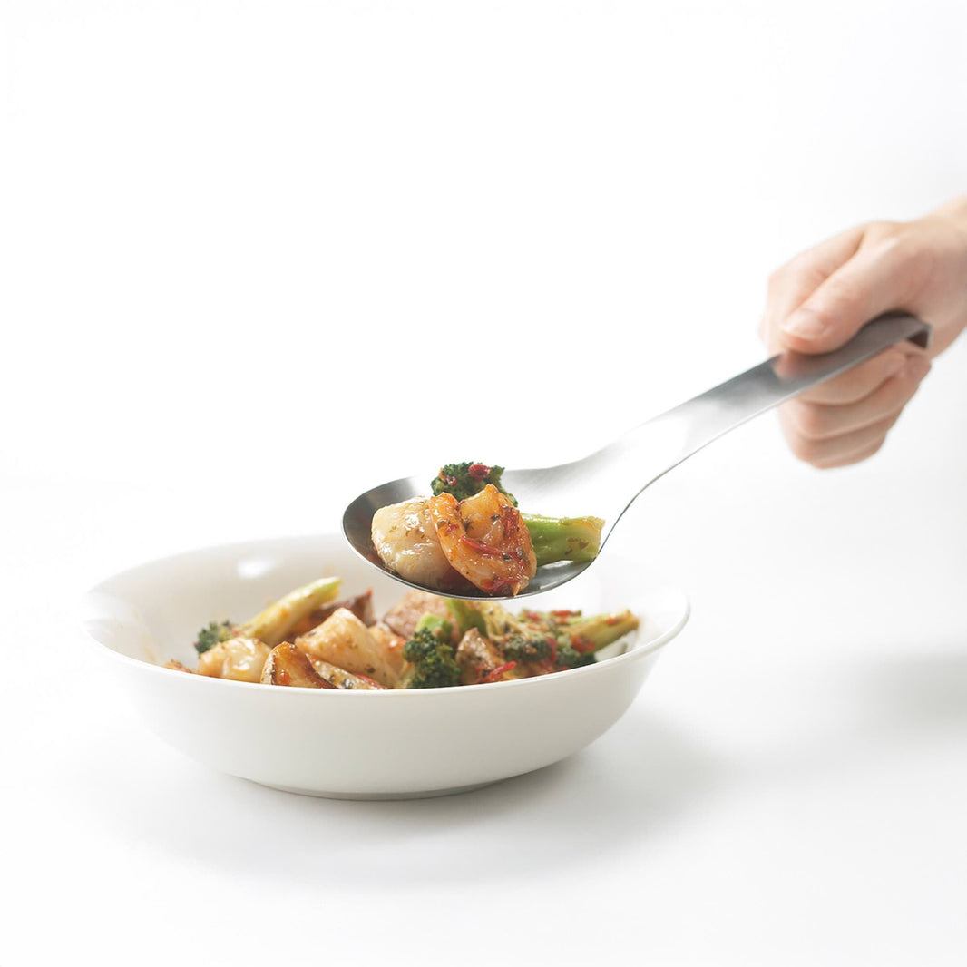 Eatoco Japan Suqu Serving Spoon – Stainless Steel with Hook Handle (230 mm) 