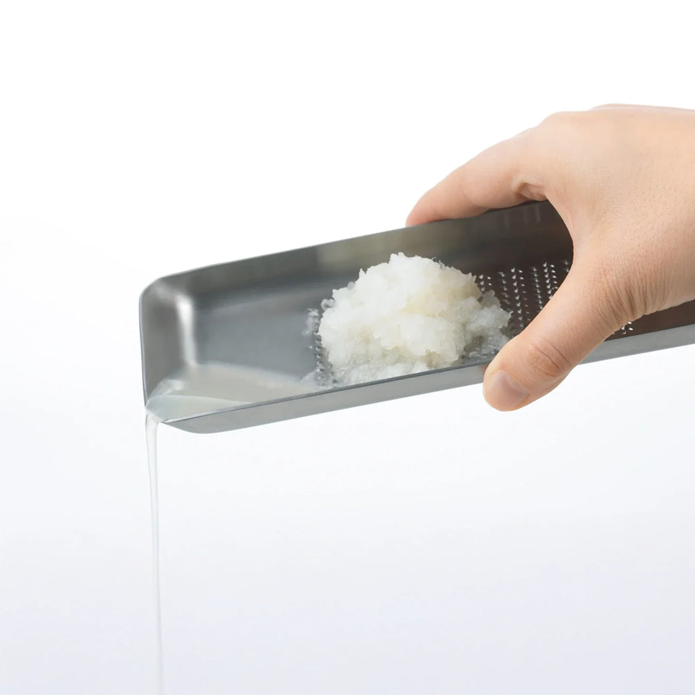 Eatoco Oros L Large Grater – Japanese Stainless Steel Tray Zester & Condiment Grater 