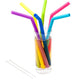 AWESOME REUSABLE RAINBOW SILICONE STRAWS (PACK OF 6 + CLEANING BRUSH) EX-STOCK Canada 