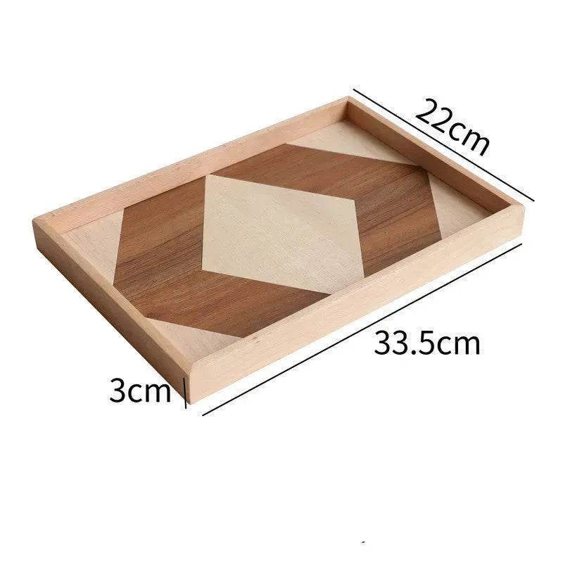 Akazien-Holz-Serviertablett Dekoratives Tablett - EX-STOCK Canada