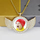 Angel Wings Medallions Custom Photo Pendant Necklace For Men Hip Hop Jewelry Iced Out Pendant Custom Engraved Name Memory Gift - EX-STOCK Canada