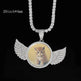Angel Wings Medallions Custom Photo Pendant Necklace For Men Hip Hop Jewelry Iced Out Pendant Custom Engraved Name Memory Gift - EX-STOCK Canada