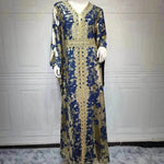 Arab Chiffon Bronzing Robe Containing Belt Dress - EX-STOCK Canada