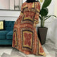 Arab Dress With Printed Pleated Big Skirt - EX-STOCK Canada