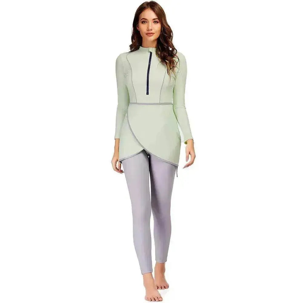 Arab Flower Print Ladies Conservative Swimsuit - EX-STOCK Canada